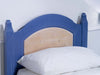 LETTO SINGOLO ARTE POVERA BLU E MIELE LEGNO 103x210x106 (2231)