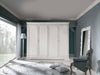 MOBILI 2G - ARMADIO IN LEGNO CLASSICO 4 ANTE SHABBY BIANCO 300X68X255