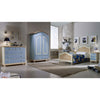 MOBILI 2G -  Comodino arte povera 3 cassetti legno shabby azzurro miele 50x38x65 (2211)