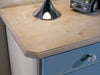 MOBILI 2G -  Comodino arte povera 3 cassetti legno shabby azzurro miele 50x38x65 (2211)