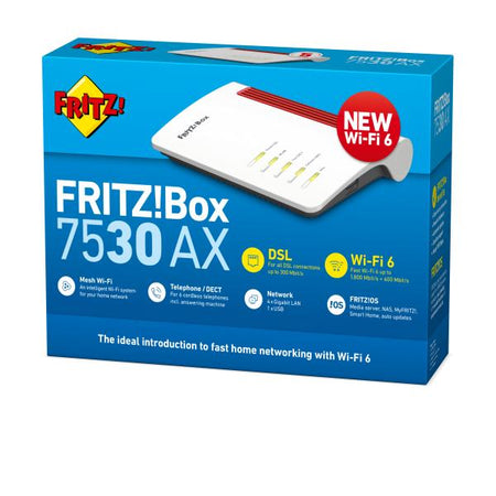 (20002944) FRITZ BOX 7530 AX - ROUTER WIFI 6 - DUAL BAND - SUPERVECTORING 35b - VOIP