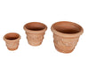 Biscottini Biscottini Set 3 Vasi Terracotta Fatti a Mano Antigelivo Made Italy 40x30