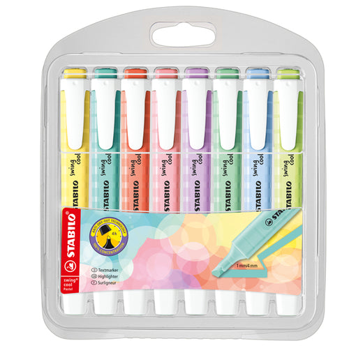 Astuccio 8 Colori Evidenziatore Swing Cool Pastel Stabilo 275/8-08-11