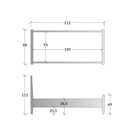 MOBILI 2G - LETTO SINGOLO ARTE POVERA LEGNO SHABBY ROSA E MIELE 98x212x111 (2228)
