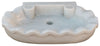 Biscottini Acquaio in marmo bianco L58xPR39xH13 cm Vasca realizzata completamente