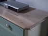 MOBILI 2G - CAMERETTA DA LETTO COMPLETA LEGNO MASSELLO SHABBY VERDE MIELE