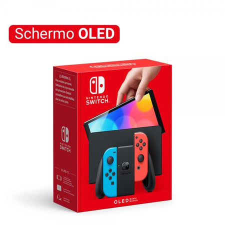 Nintendo Switch Console Oled Nero Joy Con Rosso/blu It