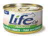 Life Cat Natural Scatoletta Tonno con Pollo e Manzo per Gatti 85gr