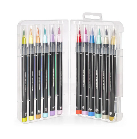 Legami, Brush Markers, il Set di 12 Pennarelli con Punta a Pennello in versione Pastello