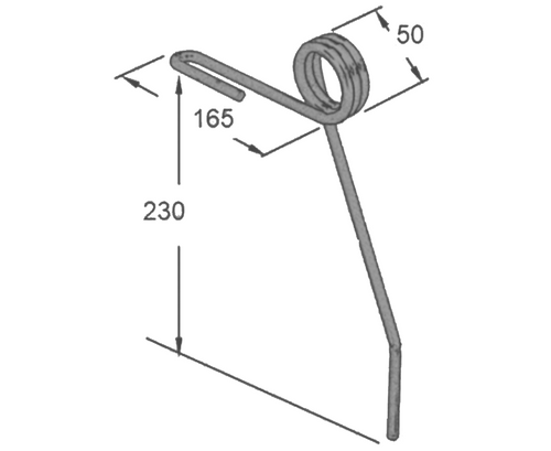 Dente seminatrice corto adattabile Mascar filo 7