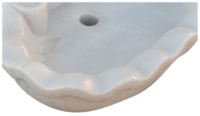 Biscottini Biscottini Acquaio Marmo Bianco 58x39x13 Lavabo Lavandino Vasca Interni Esterni