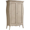 MOBILI 2G - ARMADIO 2 ANTE LEGNO SHABBY AVORIO ANTICATO E TORTORA 127x64x212 (1462)