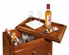 MOBILI 2G - PORTA BOTTIGLIE IN LEGNO CASSETTO FINTO CON PARTICOLARE VASSOIO APERTO 54X37X105 (1214)