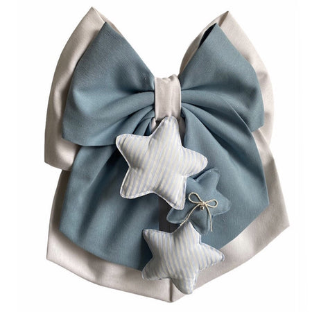 Fiocco nascita in cotone personalizzabile fatto a mano 35 x h 40 cm "Made in Italy"