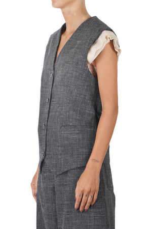 Alysi - Gilet - 460756 - Grigio scuro da donna