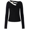 Guess maglia nera top cut out e fibbia ELEANOR W5BP18KC7M2JBLK