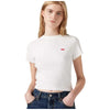 Levi's t-shirt bianca cropped a coste logo piccolo A7419 0013 T-shirt LEVI'S