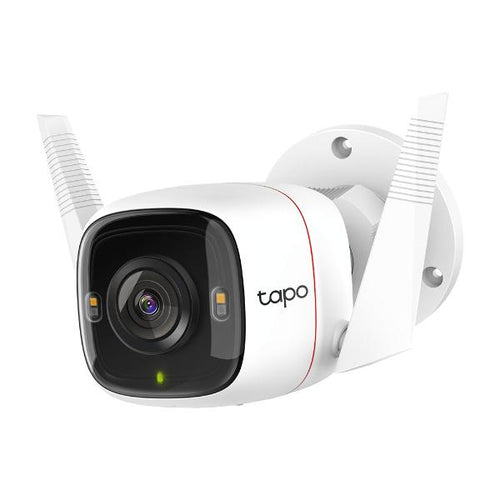 TP-LINK Tapo Outdoor WLAN-Sicherheitskamera, IP-Sicherheitskamera, Innen & Auen, Kabellos, Wand, Wei, Patrone (Form)