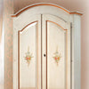 MOBILI 2G - ARMADIO ARTE POVERA 2 ANTE LEGNO SHABBY BIANCO E OCRA 125X61X200 (1312)