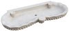 Biscottini Vasca smerlata in marmo bianco L120xPR56xH15 cm realizzata completamente mano