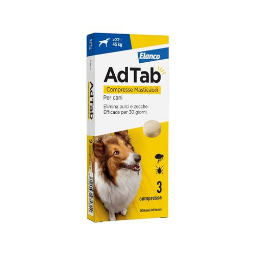 Elanco AdTab 3 Compresse Masticabili 900 mg per Cani da 22 - 45 kg