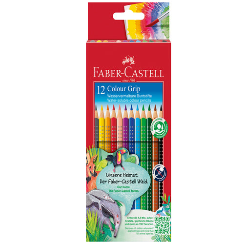 Astuccio 12 Pastelli Colorati Acquerellabili Color Grip Faber Castell