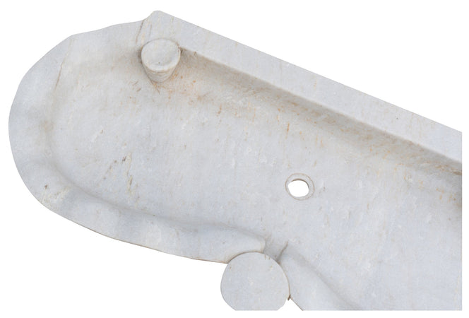 Biscottini Biscottini Vasca Marmo Bianco Smerlata Fatta a Mano 120x56x15 Lavabo Interni