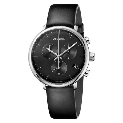 Orologio CALVIN KLEIN uomo High Noon cronografo pelle nero