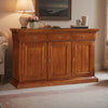 MOBILI 2G - CREDENZA 3 PORTE IN LEGNO NOCE ARTE POVERA 190x50x111 (604)