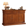 MOBILI 2G - CREDENZA 3 PORTE IN LEGNO NOCE ARTE POVERA 190x50x111 (604)