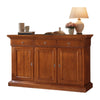 MOBILI 2G - CREDENZA 3 PORTE IN LEGNO NOCE ARTE POVERA 190x50x111 (604)