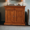MOBILI 2G - CREDENZA 2 PORTE IN LEGNO NOCE ARTE POVERA 135x50x111 (601)