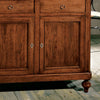 MOBILI 2G - CREDENZA 2 PORTE IN LEGNO NOCE ARTE POVERA 112x49x98 (1100)