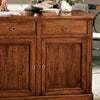MOBILI 2G - CREDENZA 2 PORTE IN LEGNO NOCE ARTE POVERA 112x49x98 (1100)