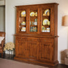 MOBILI 2G - CRISTALLIERA 3 PORTE IN LEGNO NOCE ARTE POVERA 172x51x226 (616+617)