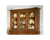 MOBILI 2G - CRISTALLIERA 3 PORTE IN LEGNO NOCE ARTE POVERA 172x51x226 (616+617)
