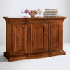 MOBILI 2G - CREDENZA 3 PORTE CORPO AVANZATO LEGNO NOCE ARTE POVERA 175x52x110 (603)