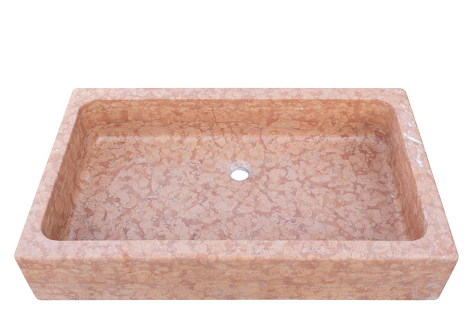 Biscottini Biscottini Fontana Acquasantiera Lavandino Marmo Rosso Verona 100x60x20 Made in