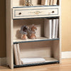 MOBILI 2G - LIBRERIA 5 RIPIANI SHABBY LEGNO BIANCO FILO AZZURRO 70X24X171 (1325)