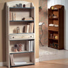MOBILI 2G - LIBRERIA 5 RIPIANI SHABBY LEGNO BIANCO FILO AZZURRO 70X24X171 (1325)