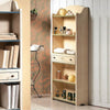 MOBILI 2G - LIBRERIA 5 RIPIANI LEGNO SHABBY AVORIO FILO VERDE 70X24X171 (1326)