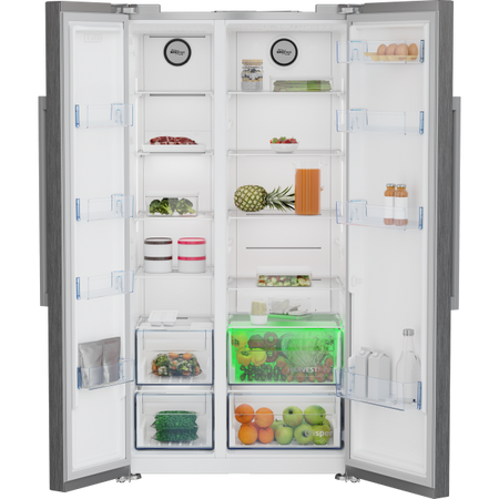 Beko Frigo Side By Side No Frost 640lt F 91cm Inox F Gn163130ptn