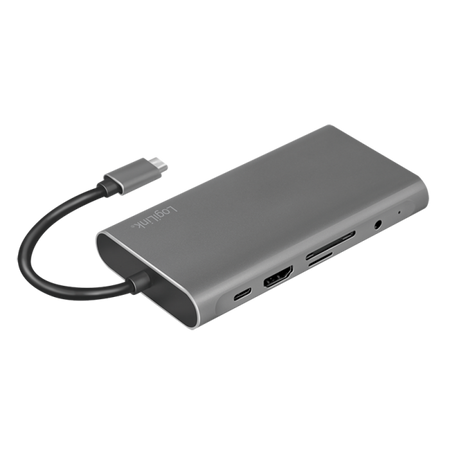 LogiLink UA0383 replicatore di porte e docking station per laptop Cablato USB 3.2 Gen 1 [3.1 Gen 1] Type-C Argento (UA0383)