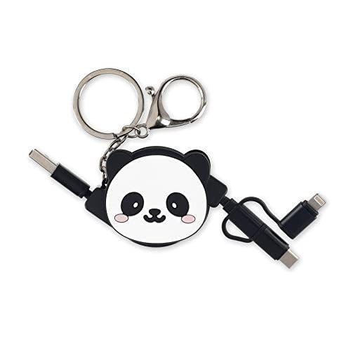 Legami, Cavo di Ricarica 3 in 1 retrattile, Tema Panda