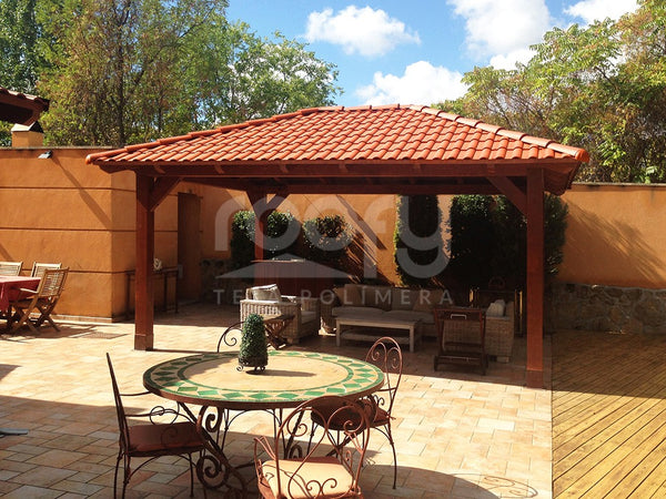 Chiusura prima fila tegola plastica color terracotta confezione 6 pz