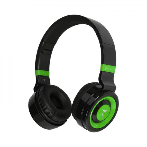 Cuffie con Microfono Techmade TM-046-GR - Bluetooth V5.0 - Jack 3.5mm - Richiudibili - Colore Verde