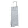 20 Shoppers Carta Biokraft 14X9X38Cm Portabottiglie Argento