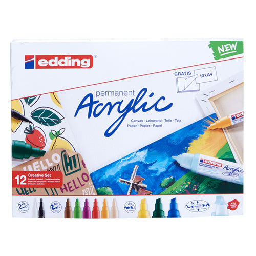 Astuccio 12 Marcatori Acrilici Creative Set Edding