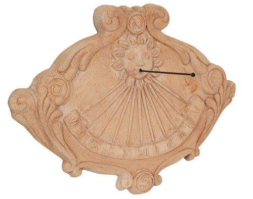 Biscottini Meridiana da parete Biscottini in terracotta antigeliva lavorata a mano 62x5x46