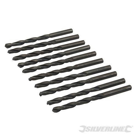 Punte metriche trapano Jobber HSS-R 10 pezzi acciaio temperato Silverline silverline